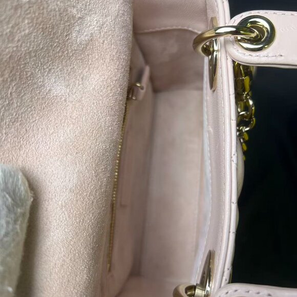 Lady Dior Mini Bag – Beige Lambskin with Gold Hardware - Picture 14 of 16
